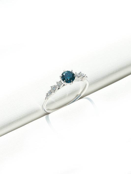 Blue Diamond Ring