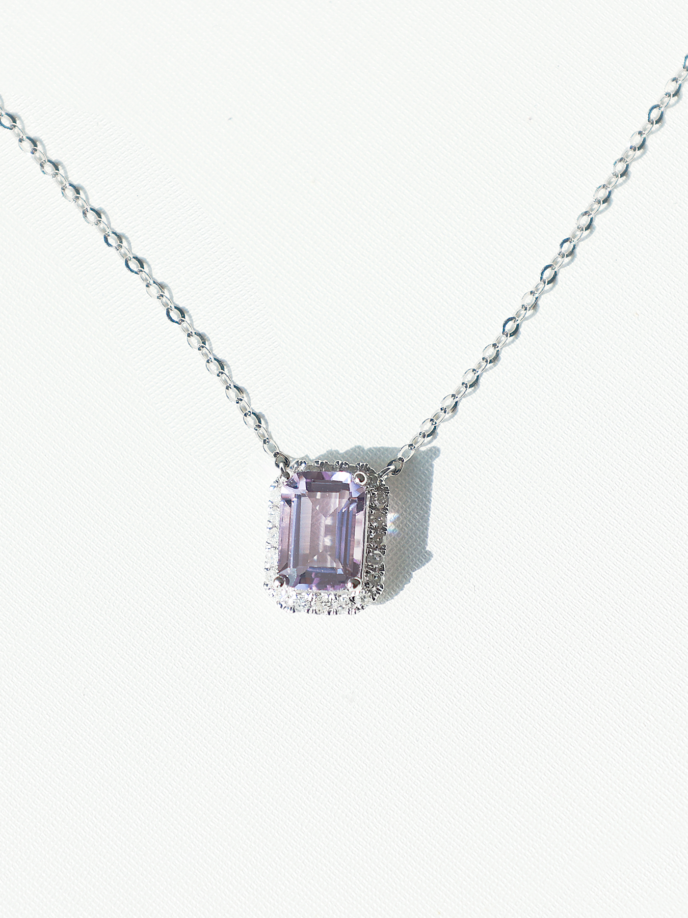 AMETHYST & DIAMOND NECKLACE